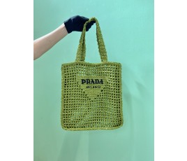 프라다 Prada 라피아 토트 릴리 네트백